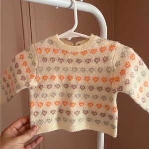 Cozy Heart Patterned Sweater ZARA 1-3 months